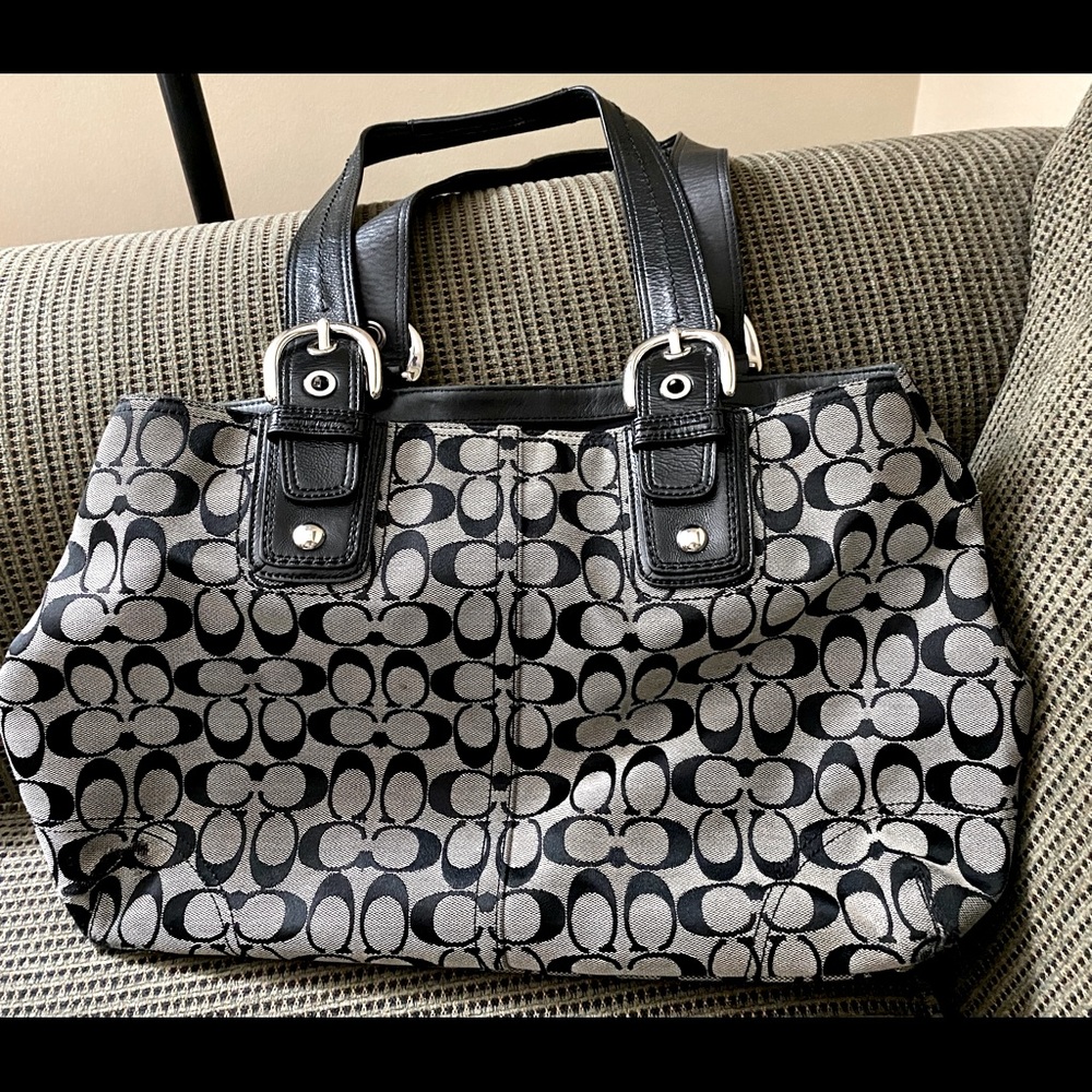 Black Coach Signature Tote